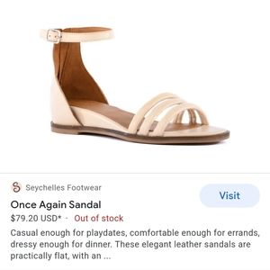 Seychelles Once Again Sandal Cream Sz11
